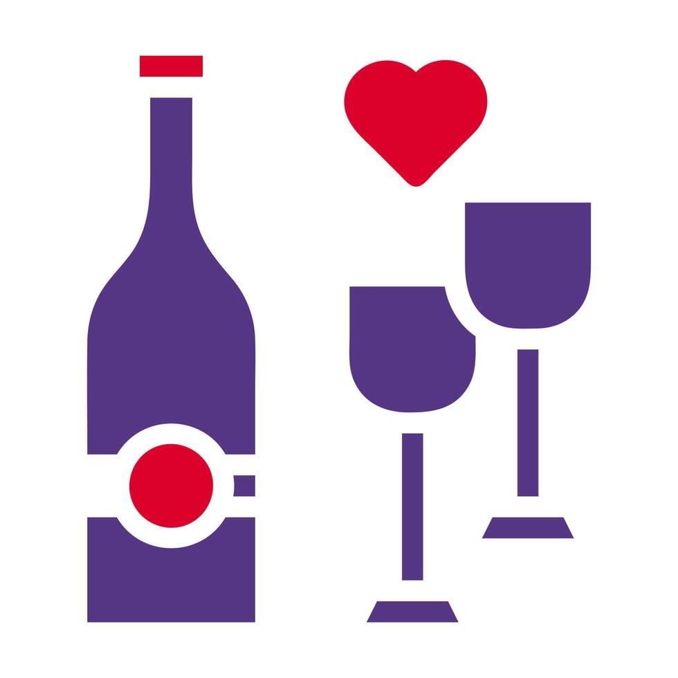 Wein Symbol solide rot lila Stil Ostern Illustration Vektor Element und Symbol perfekt.