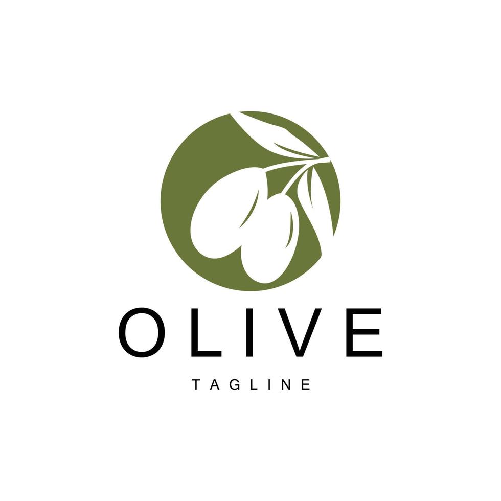 Olive Logo, Olive Öl Pflanze Vektor, natürlich Kräuter- Gesundheit Medizin Design, Illustration Vorlage Symbol vektor