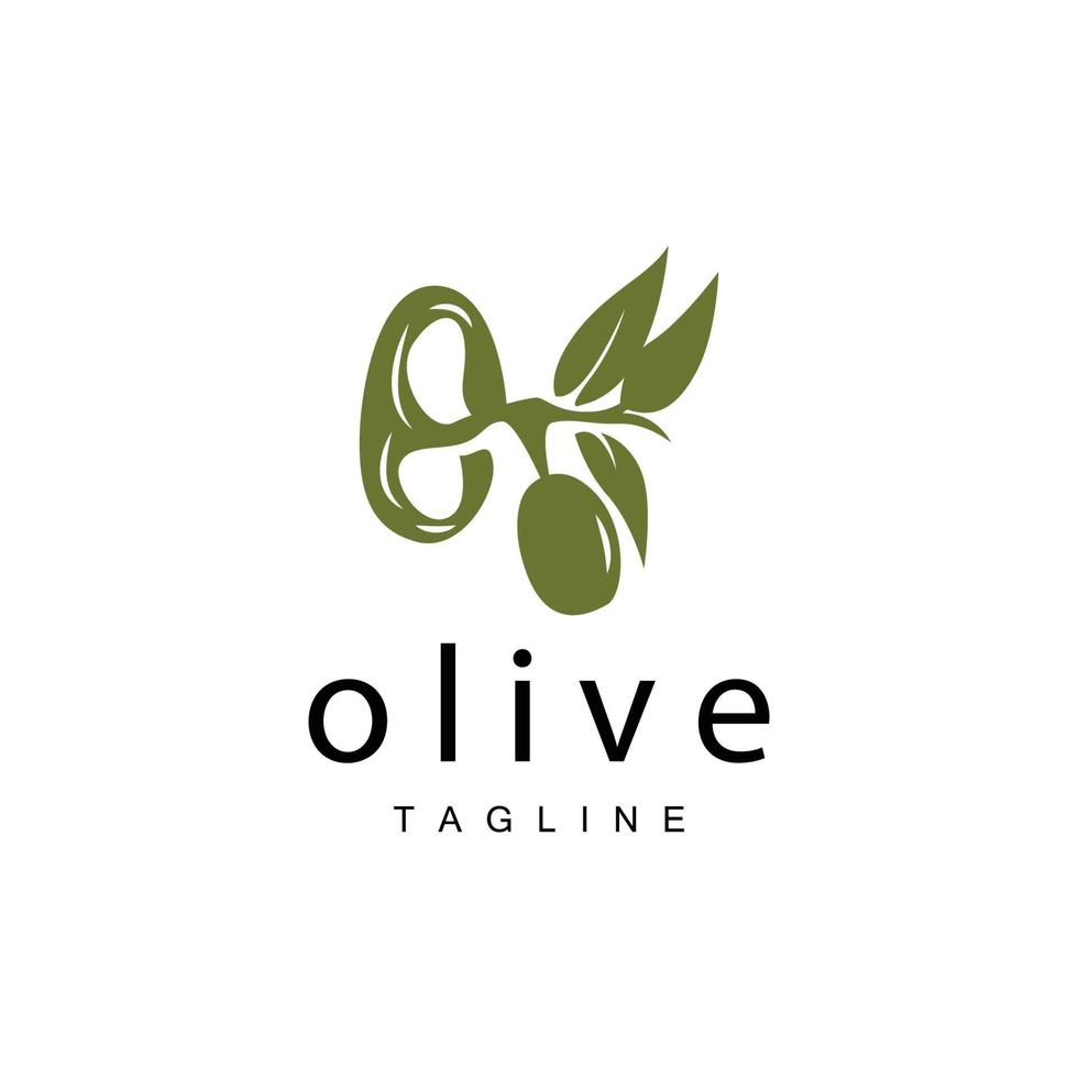 Olive Logo, Olive Öl Pflanze Vektor, natürlich Kräuter- Gesundheit Medizin Design, Illustration Vorlage Symbol vektor