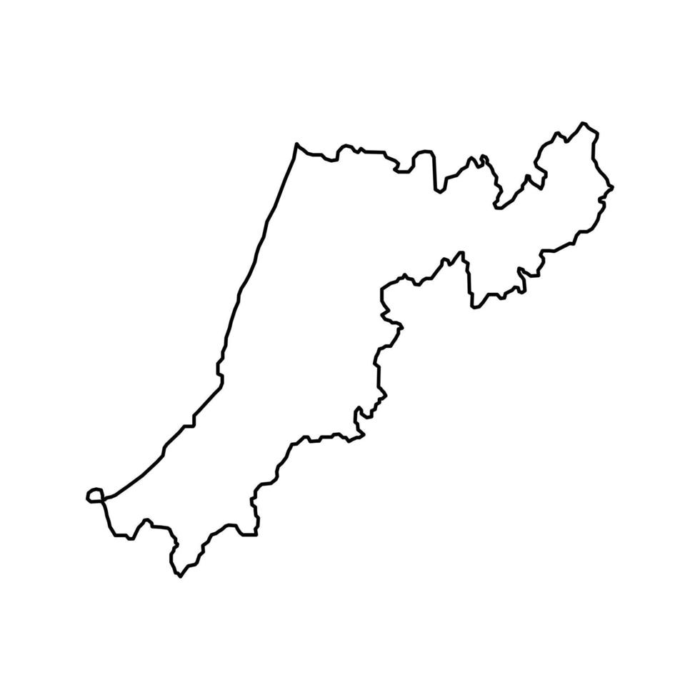 leiria Karte, Kreis von Portugal. Vektor Illustration.