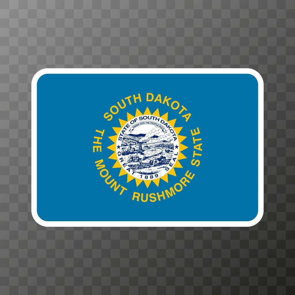 söder dakota stat flagga. vektor illustration.
