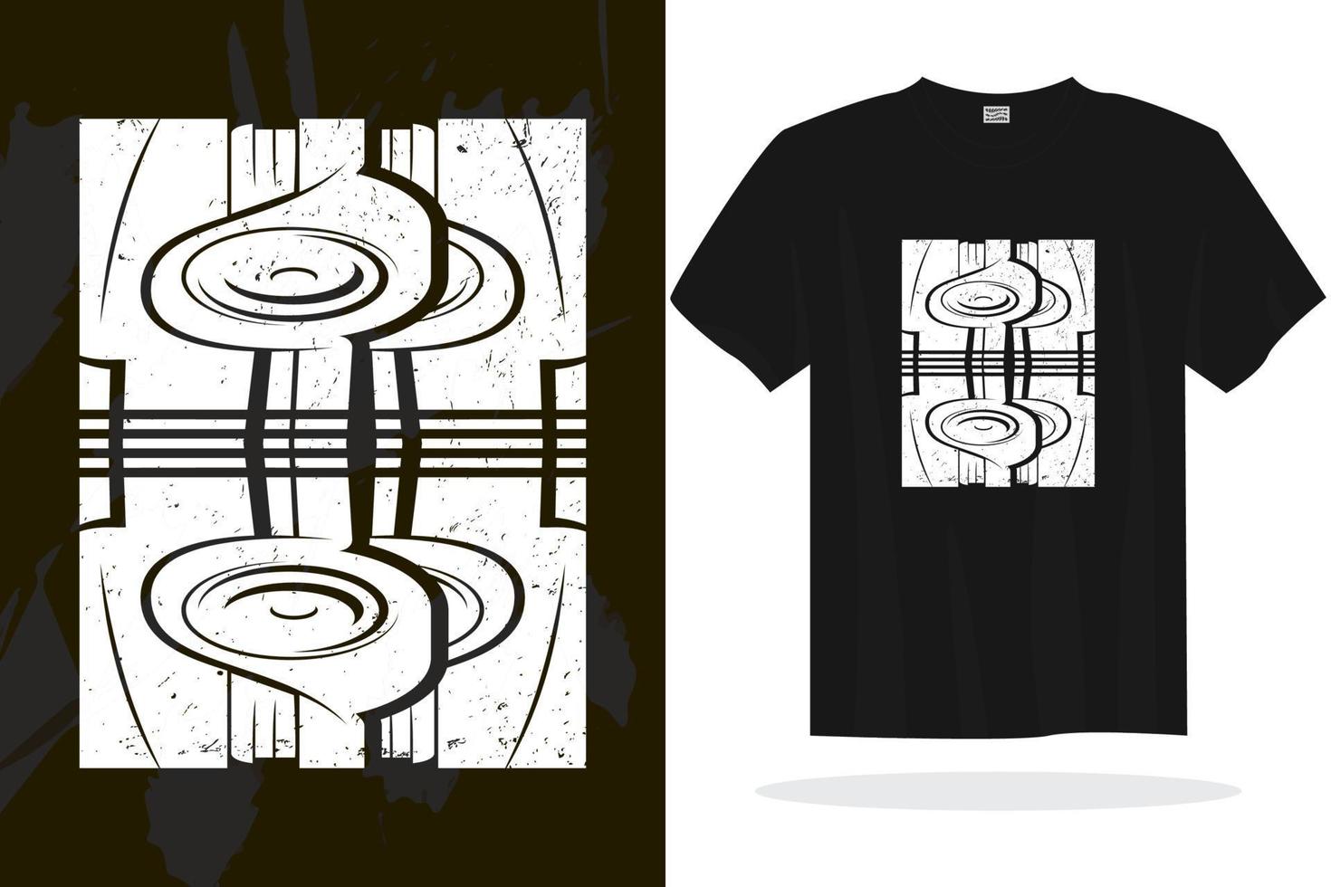 moderne T-Shirt-Design-Vektorvorlage mit zufälligen Grafiken vektor