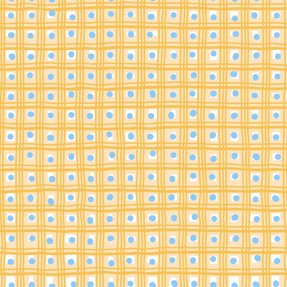 nahtlos kariert wiederholen Vektor Muster mit Hand gezeichnet Netz. Blau Plaid geometrisch einfach Textur. Kreuzung Linien. abstrakt zart Muster zum Stoff, Textil, Hintergrund, Kleidung, Verpackung