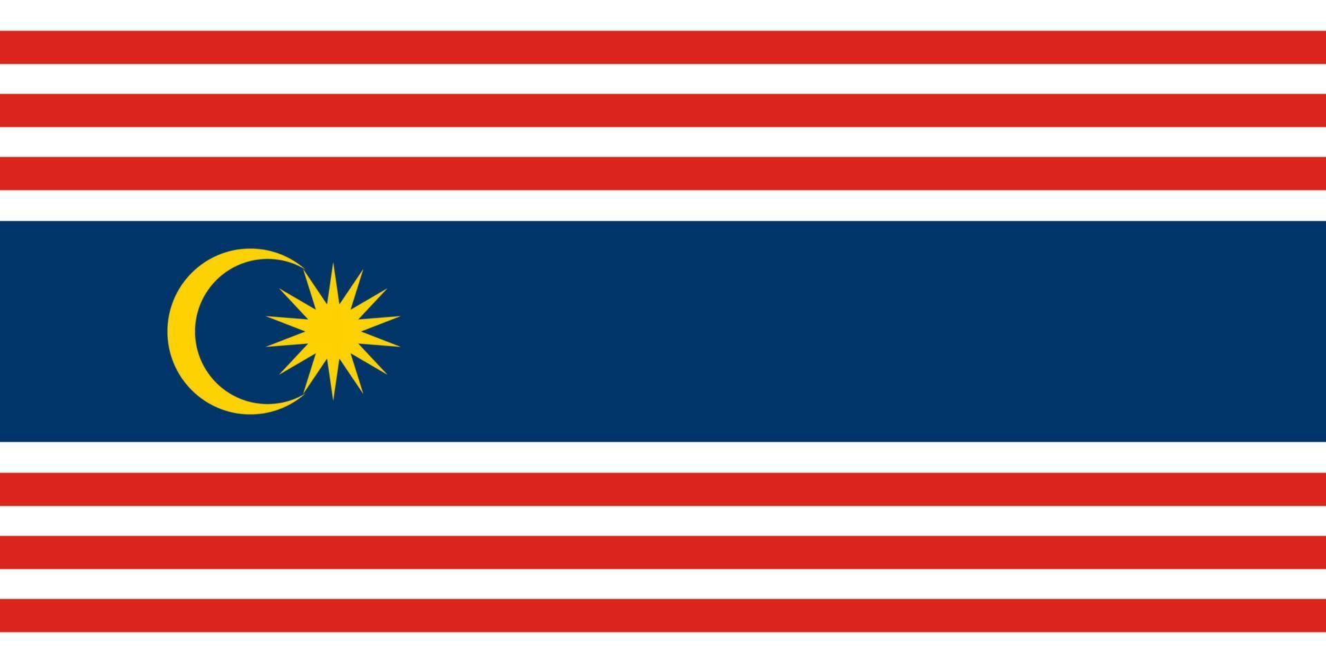 einfach Flagge Zustand von Malaysia. vektor