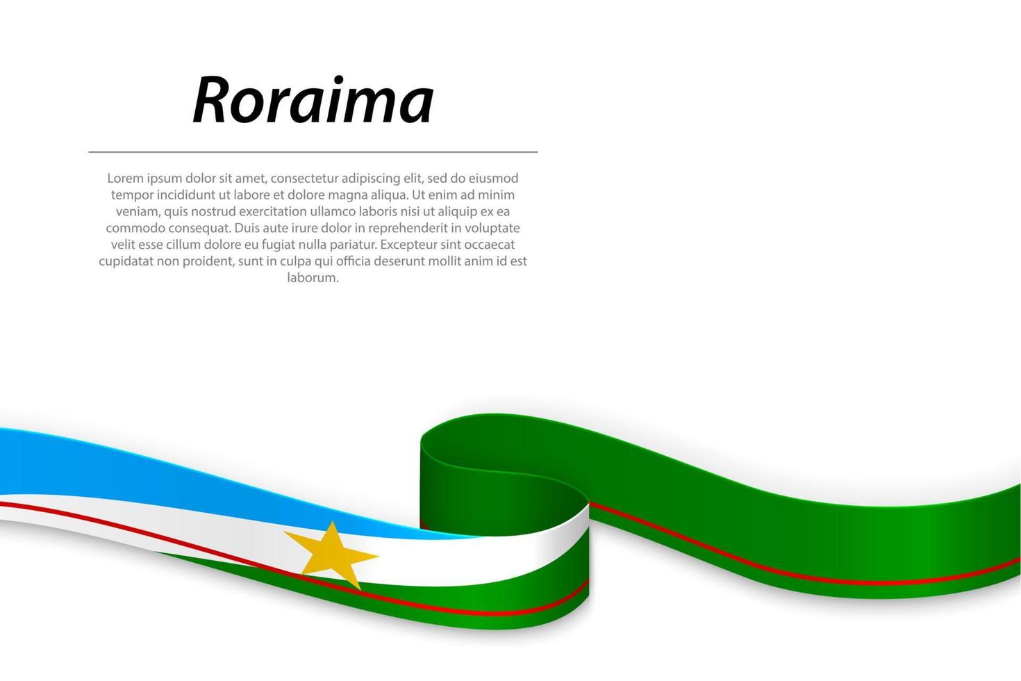 winken Band oder Banner mit Flagge von roraima vektor