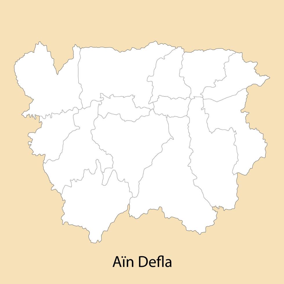 hoch Qualität Karte von ain defla ist ein Provinz von Algerien vektor