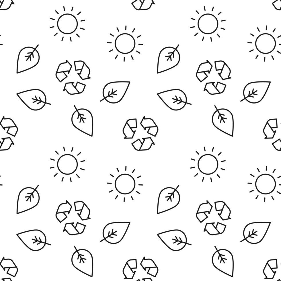 nahtlos Muster von Sonne, Blatt, recyceln. perfekt zum Tapeten, Abdeckungen, Hintergründe, Stoff, Textil- vektor
