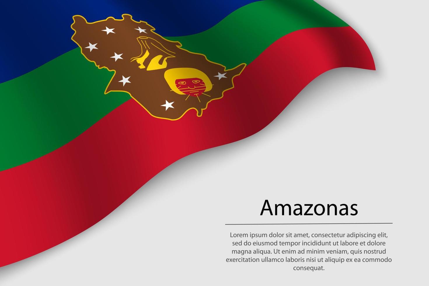 Welle Flagge von Amazonas ist ein Zustand von Venezuela vektor