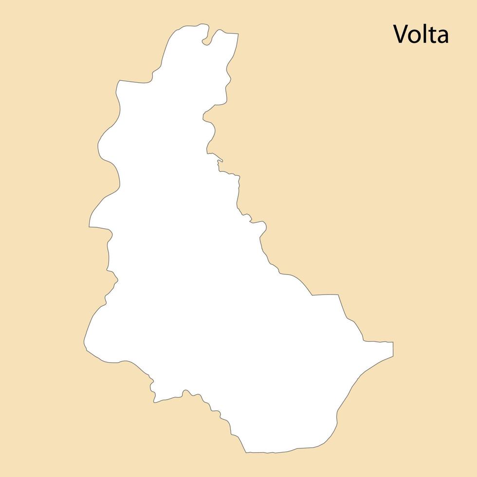 hoch Qualität Karte von volta ist ein Region von Ghana vektor