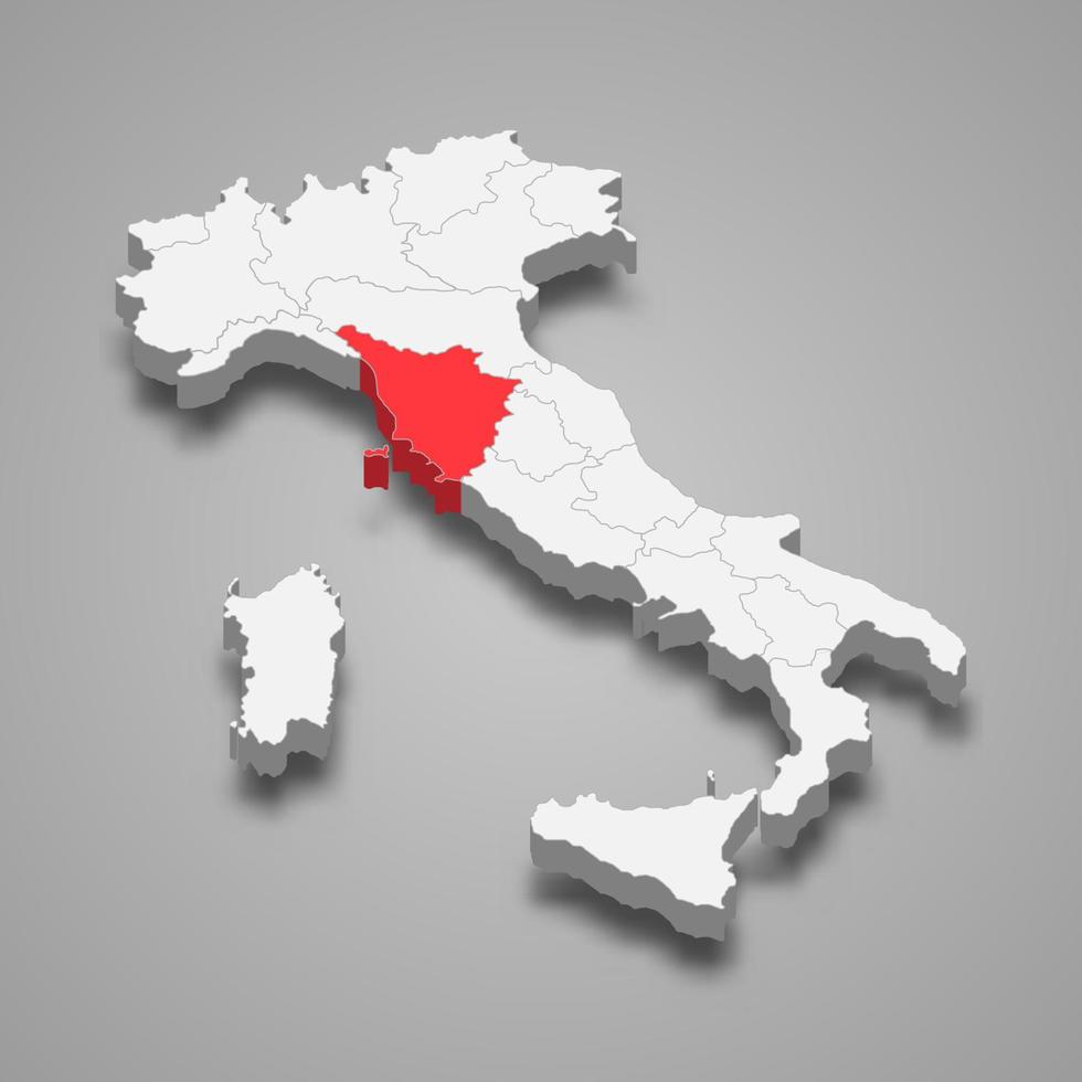 Region Ort innerhalb Italien 3d Karte Vorlage zum Ihre Design vektor