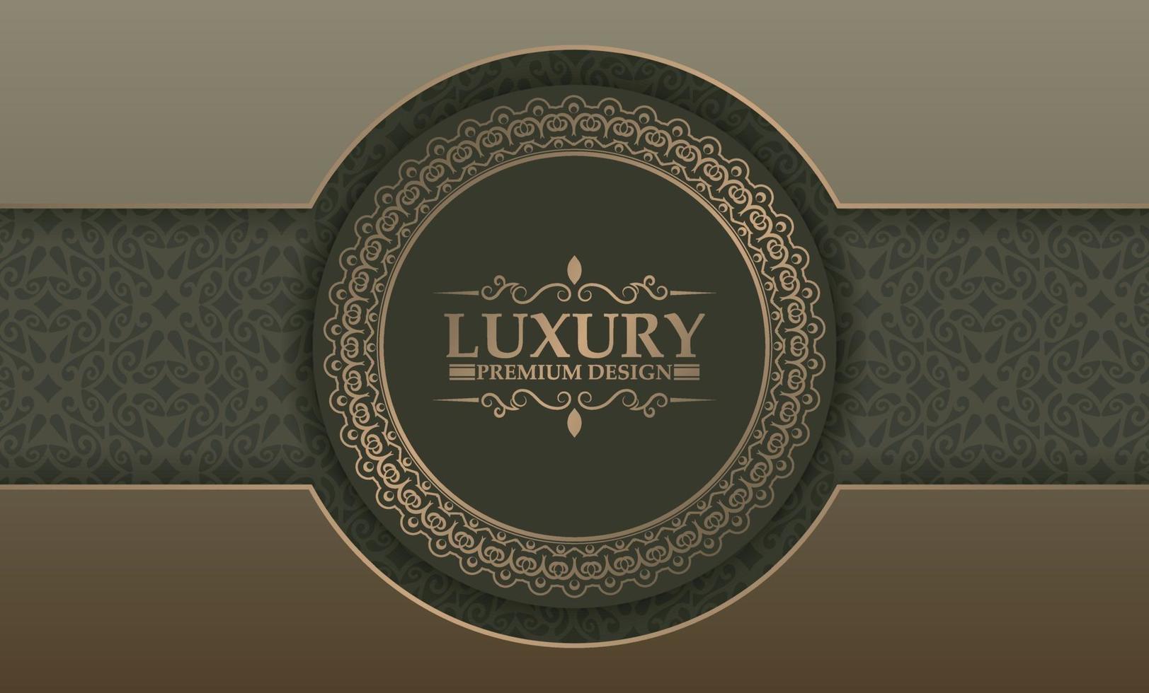 Premium Luxus Kreis Grenze Hintergrund Konzept vektor