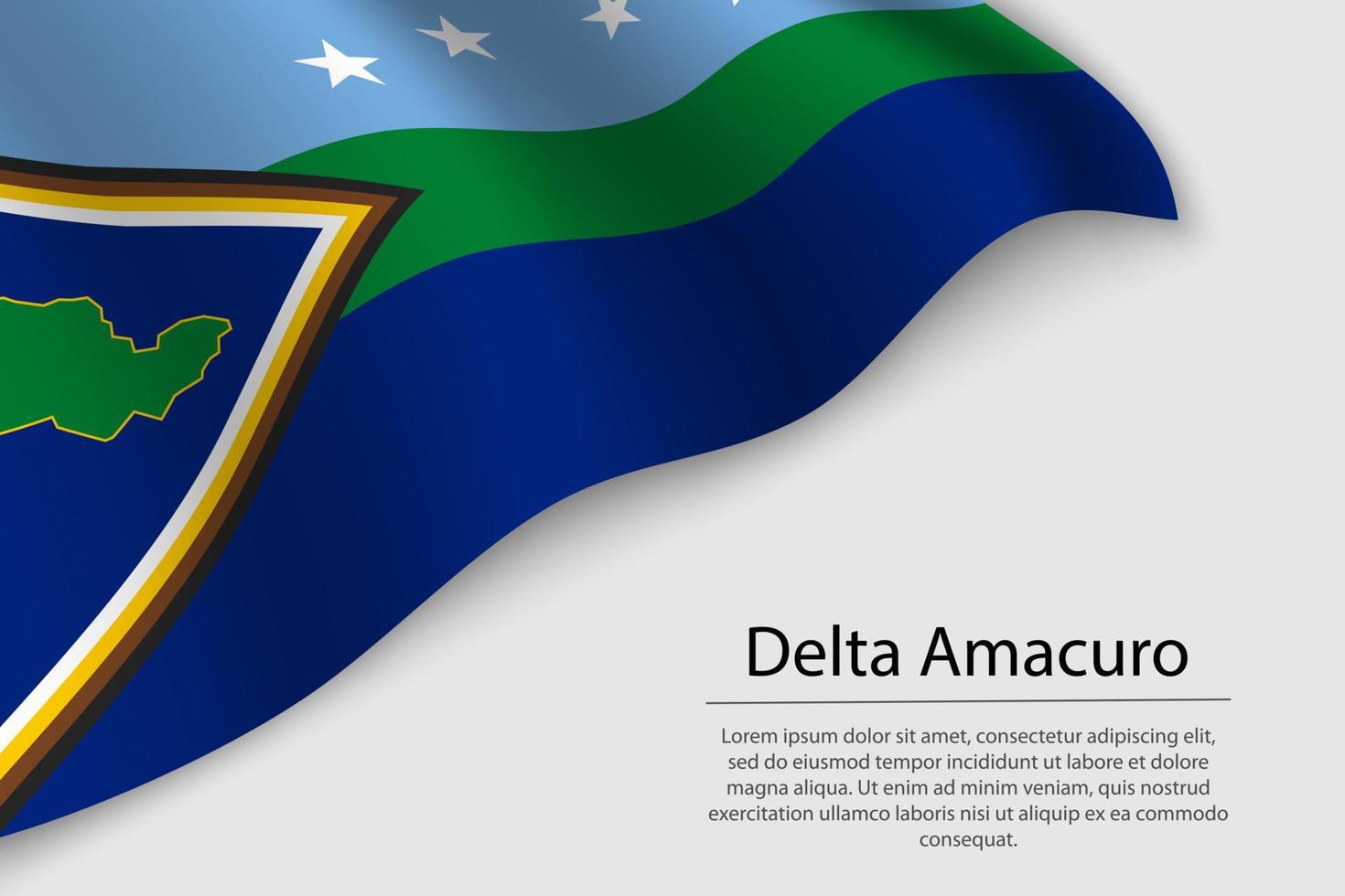 Welle Flagge von Delta amakuro ist ein Zustand von Venezuela vektor