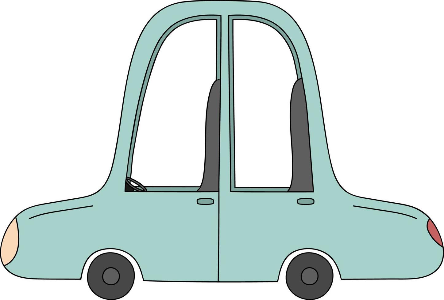 Vektor Karikatur Maschine, flach Symbol Auto, Auto Seite Aussicht