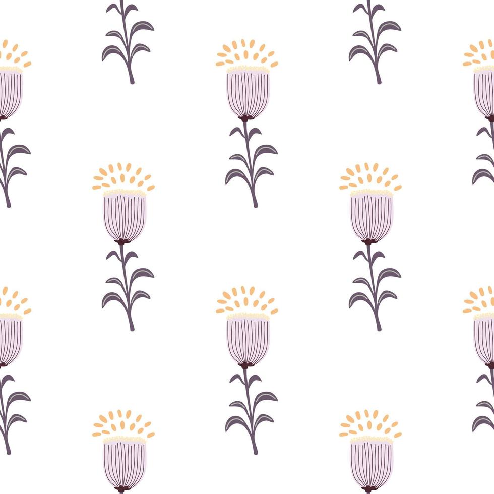 nahtlos Frühling Muster mit stilisieren Blumen. elegant botanisch Hintergrund. abstrakt Blumen- Hintergrund. vektor