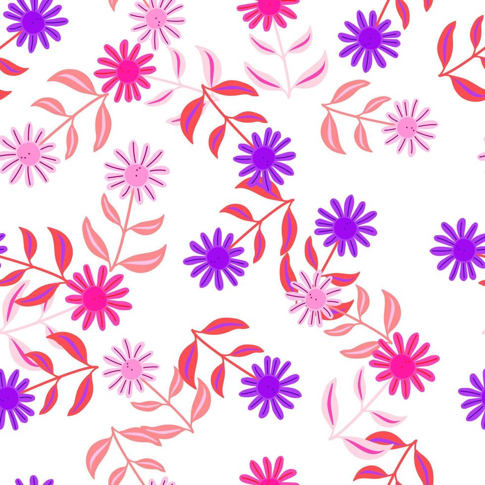 einfach Blume nahtlos Muster. elegant botanisch Hintergrund. abstrakt Blumen- Hintergrund. vektor