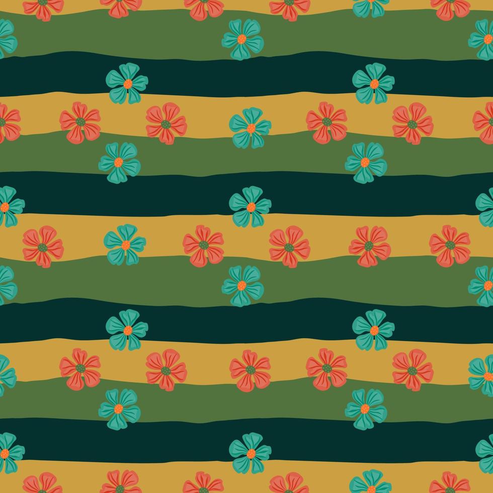 Kamille Blume endlos Hintergrund. abstrakt Blumen- nahtlos Muster im einfach Stil. vektor