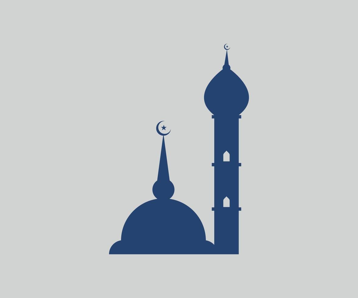 ramadan kareem moské blå vektor
