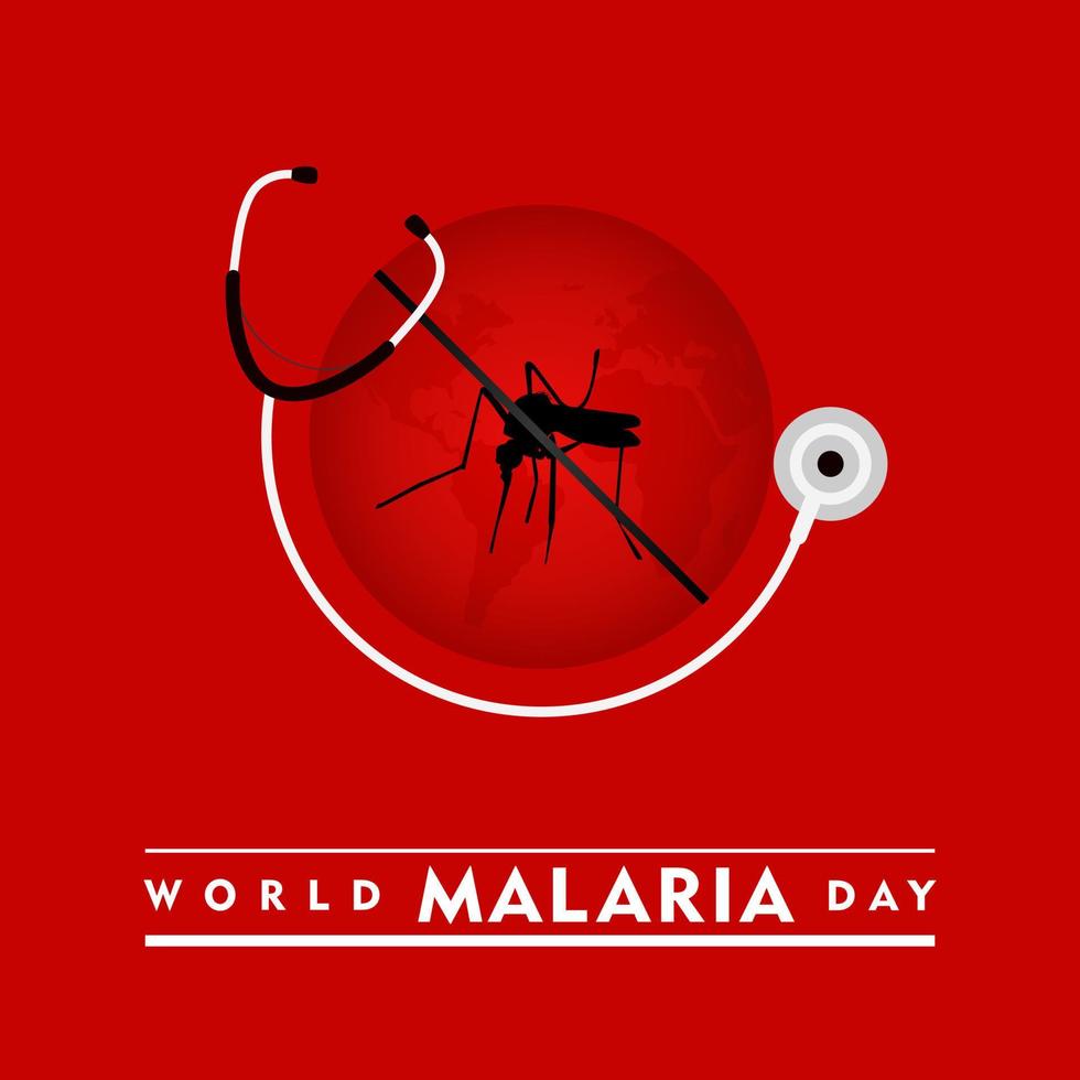 Welt Malaria Tag, April 25, Kampagne Malaria Tag zum Sozial Medien vektor