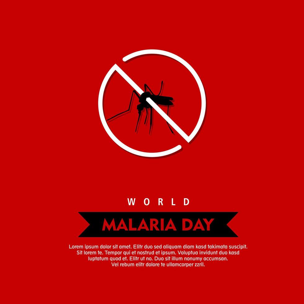 Welt Malaria Tag, April 25, Kampagne Malaria Tag zum Sozial Medien vektor