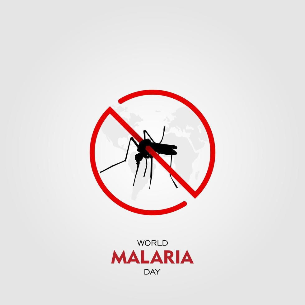 värld malaria dag, april 25, kampanj malaria dag för social media vektor