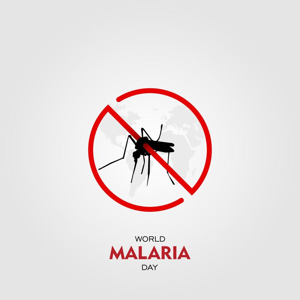 Welt Malaria Tag, April 25, Kampagne Malaria Tag zum Sozial Medien vektor