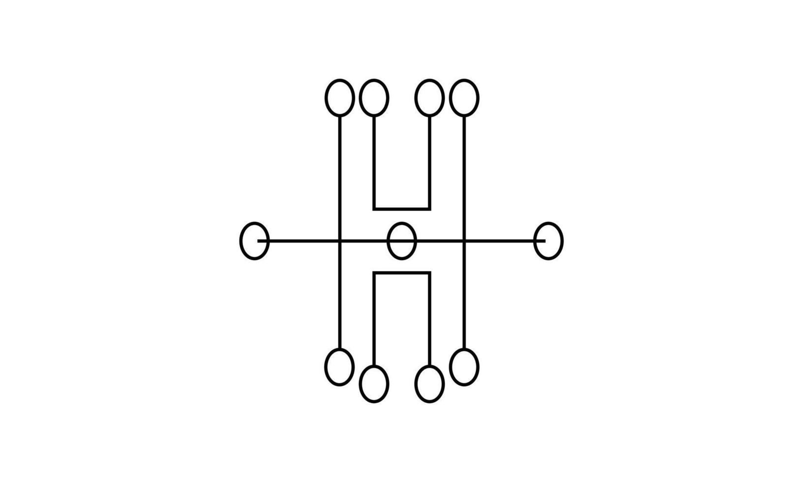 unik och eleganta h brev logotyp vektor eps