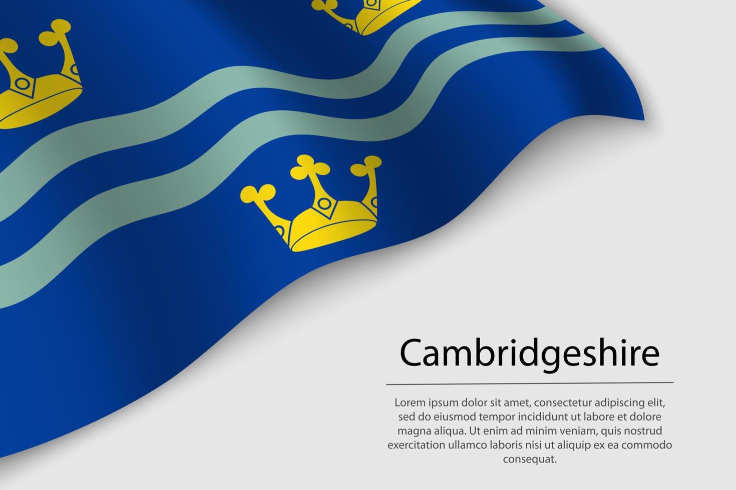 Vinka flagga av cambridgeshire är en grevskap av england. baner eller ri vektor