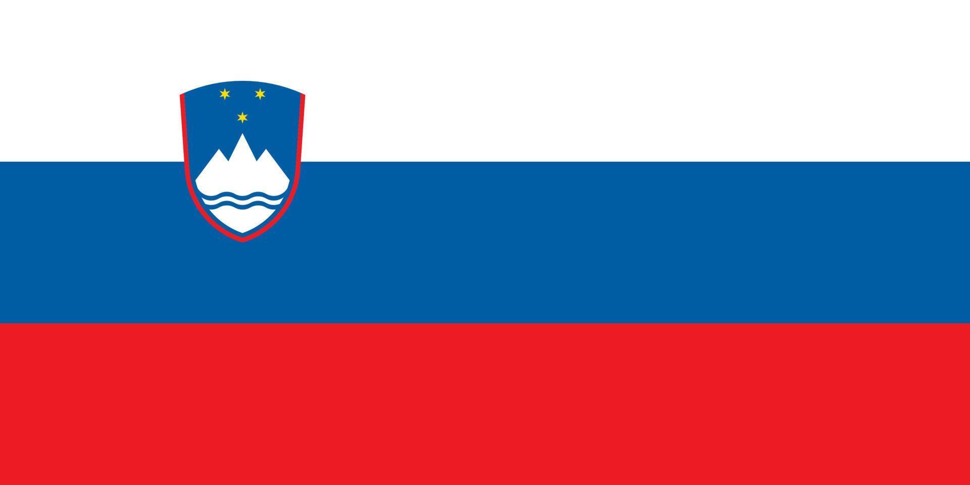 slovenien enkel flagga korrekt storlek, andel, färger. vektor