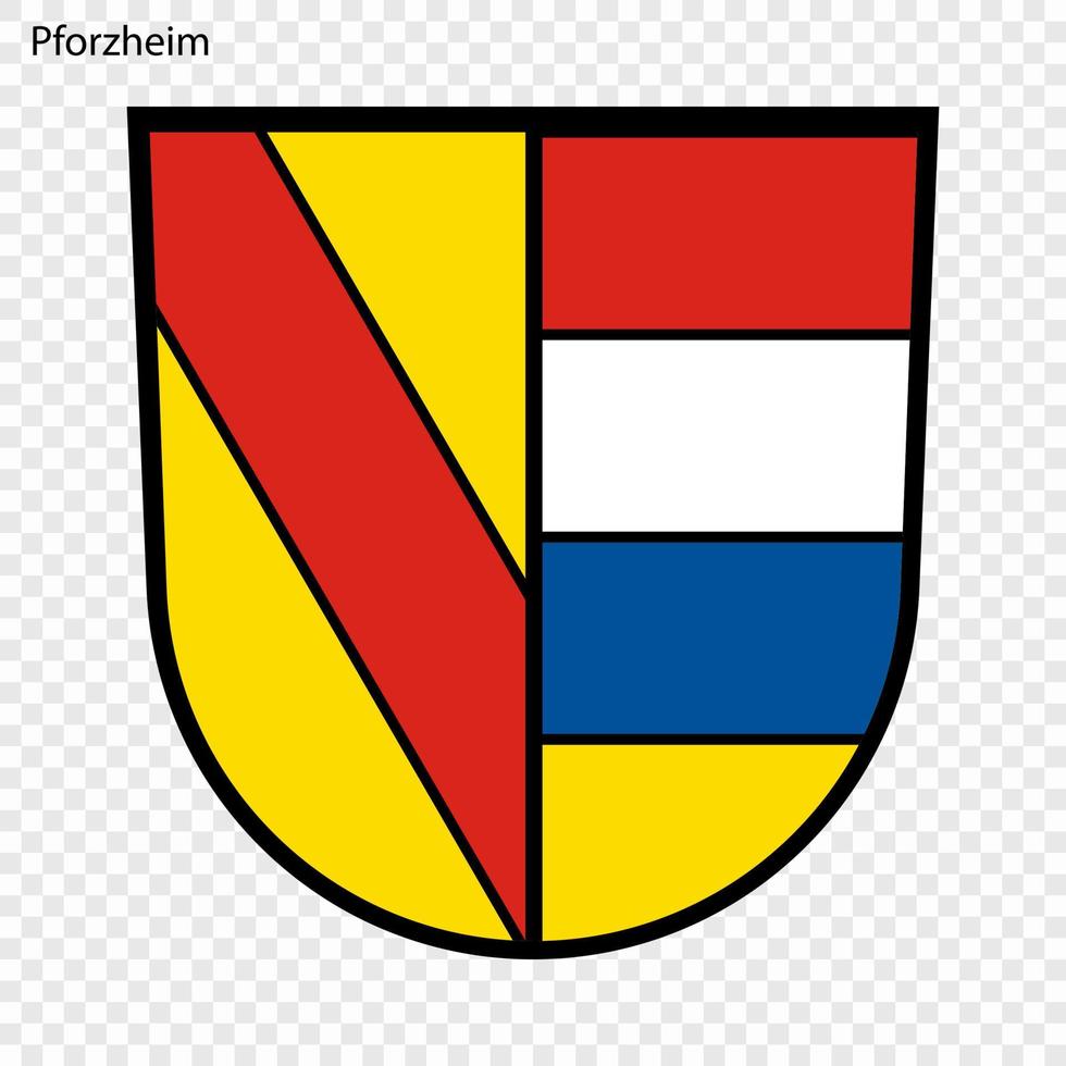 emblem av stad av Tyskland vektor