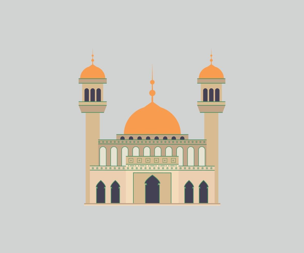 goldene Vektorgrafik der Ramadan-Kareem-Moschee vektor