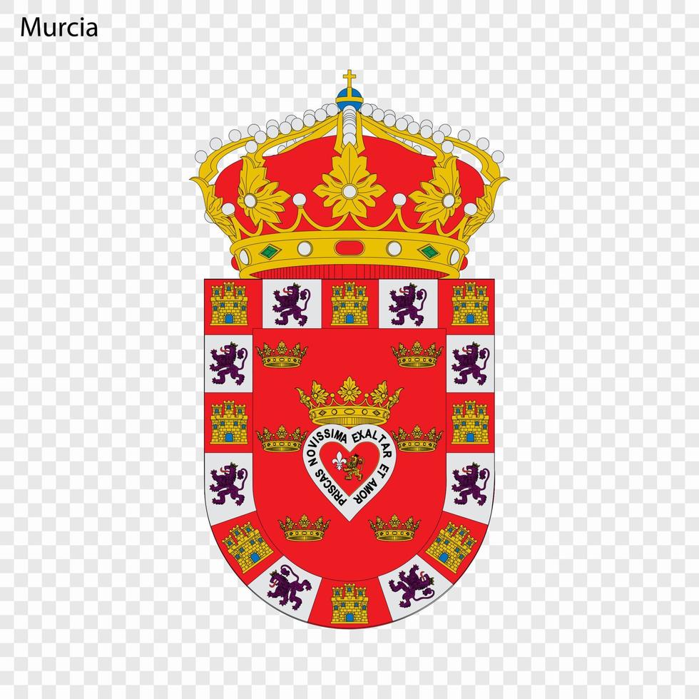 emblem av murcia. stad av Spanien vektor