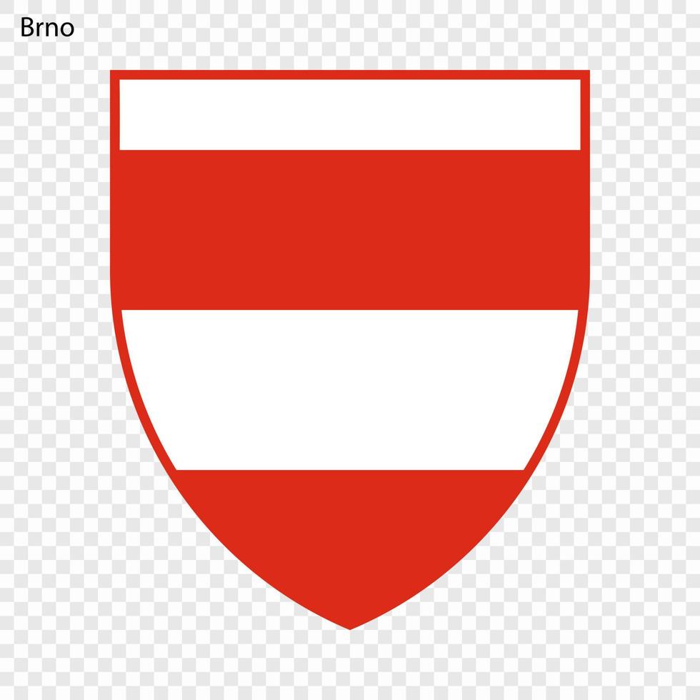 emblem av stad av tjeck republik vektor