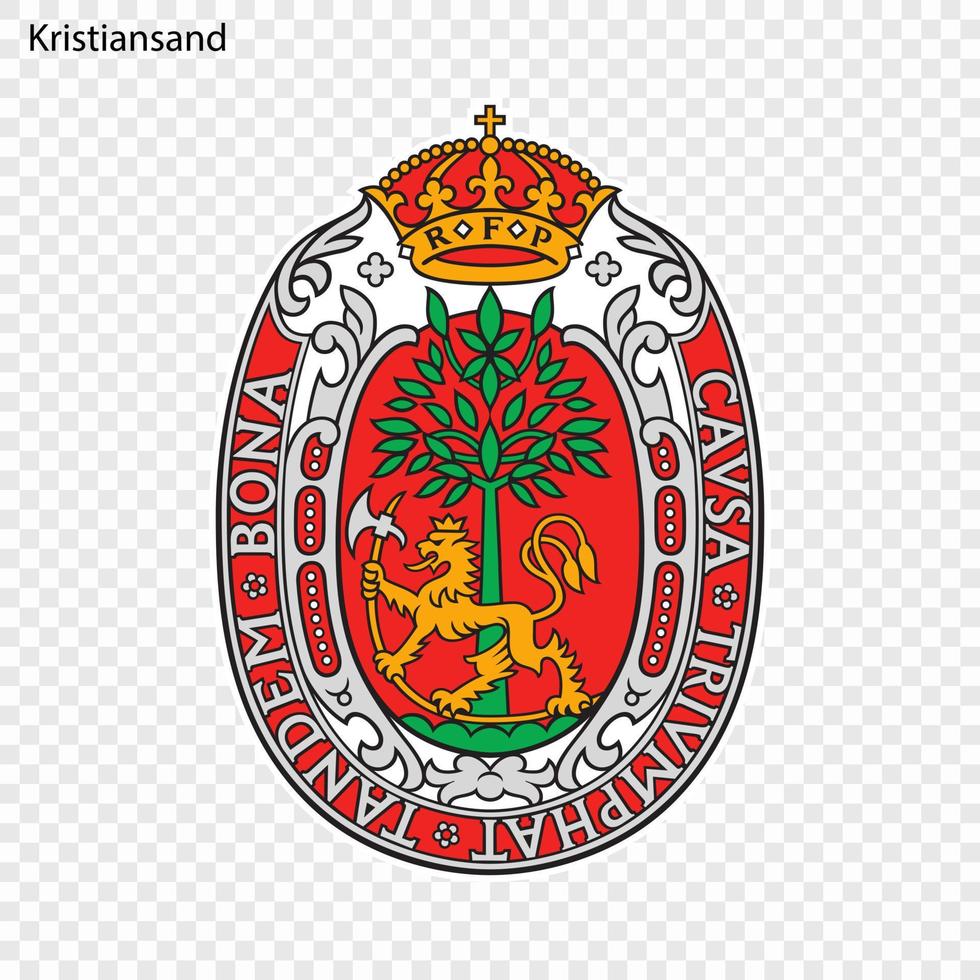 emblem av stad av Norge vektor