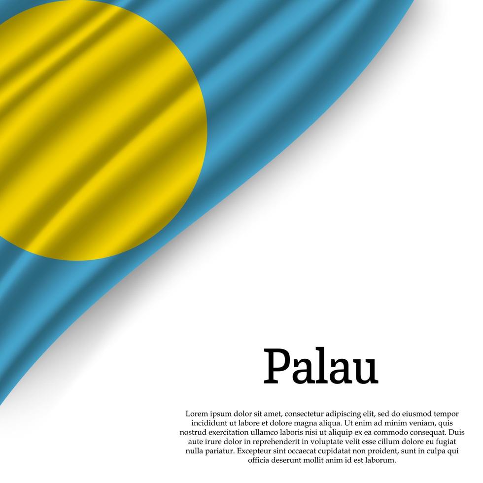 winken Flagge von Palau vektor