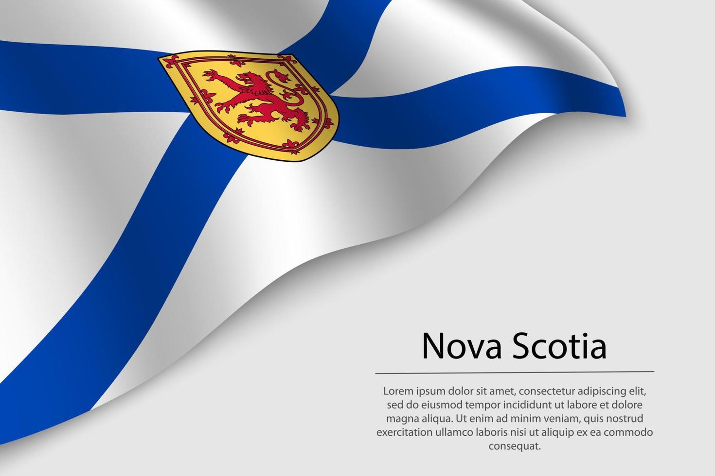 Welle Flagge von Nova schottland ist ein Region von Kanada vektor