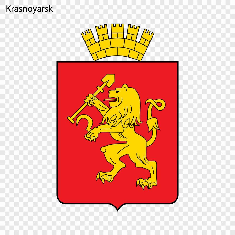 emblem av krasnoyarsk. vektor illustration