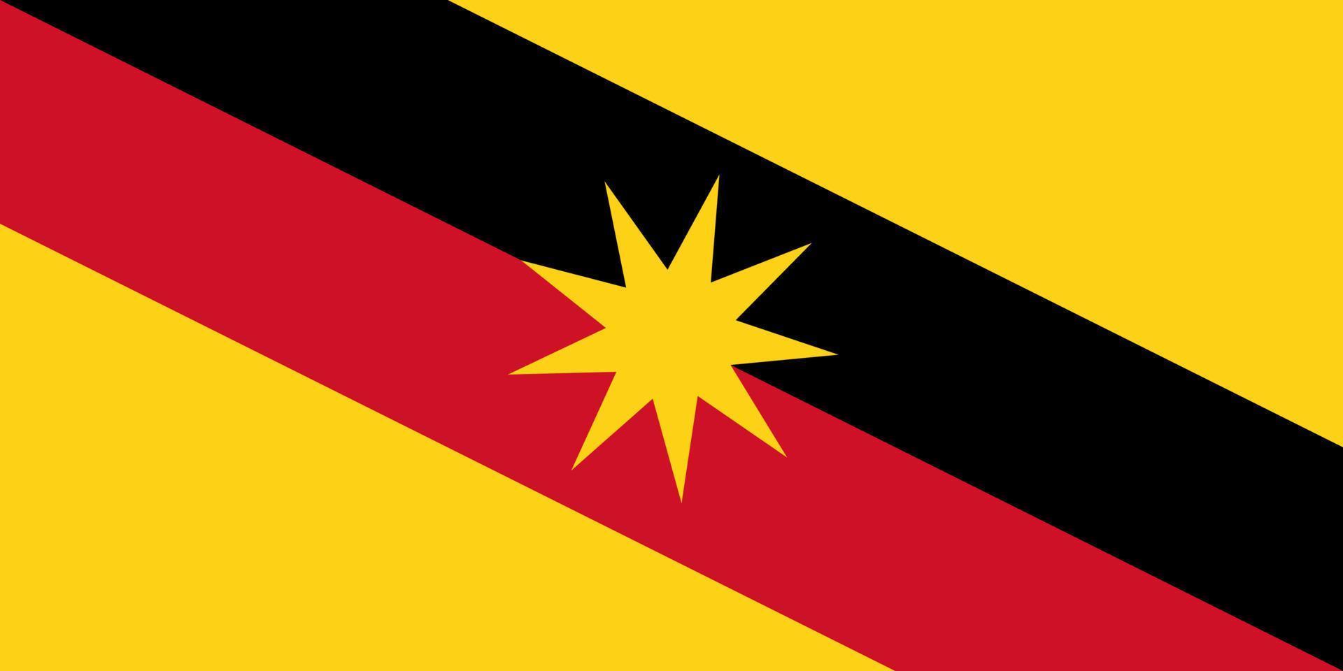 einfach Flagge Zustand von Malaysia. vektor