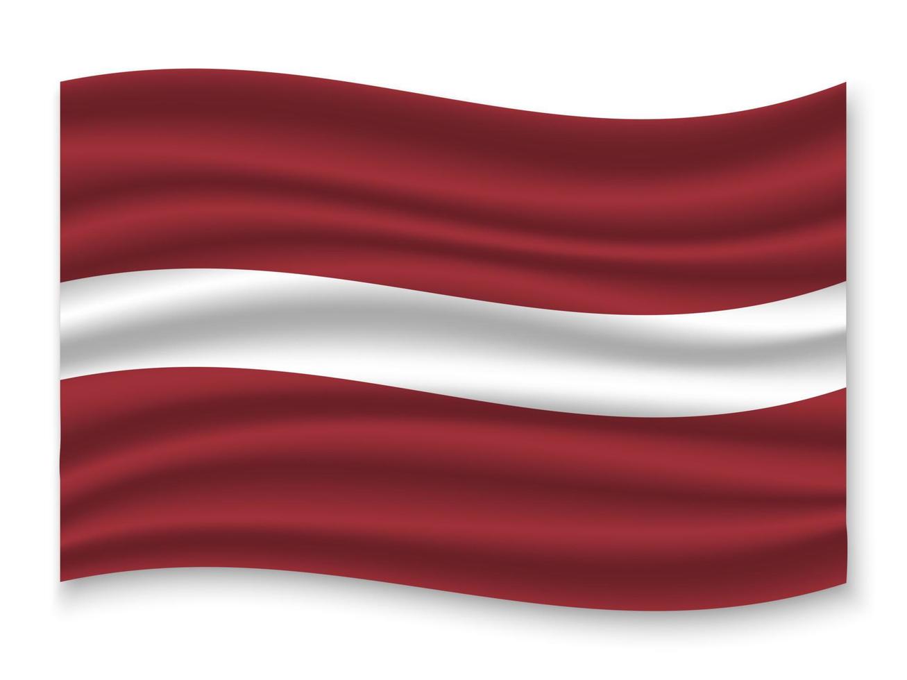 3d winken Flagge . Vektor Illustration