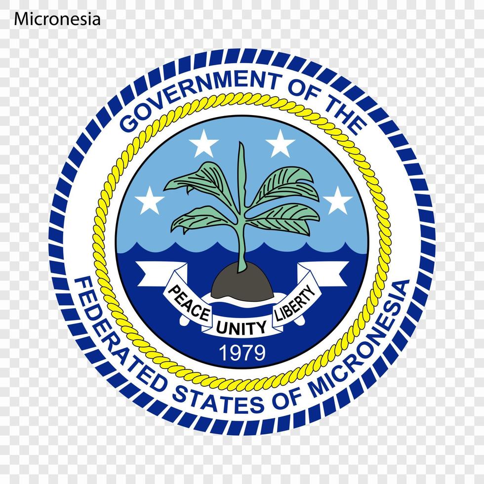 emblem av micronesia vektor