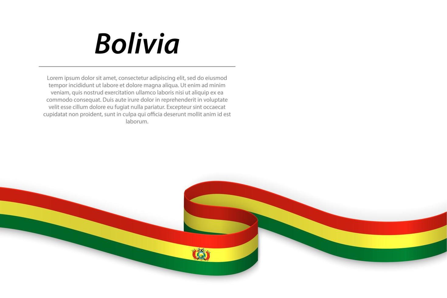 viftande band eller banderoll med bolivias flagga vektor