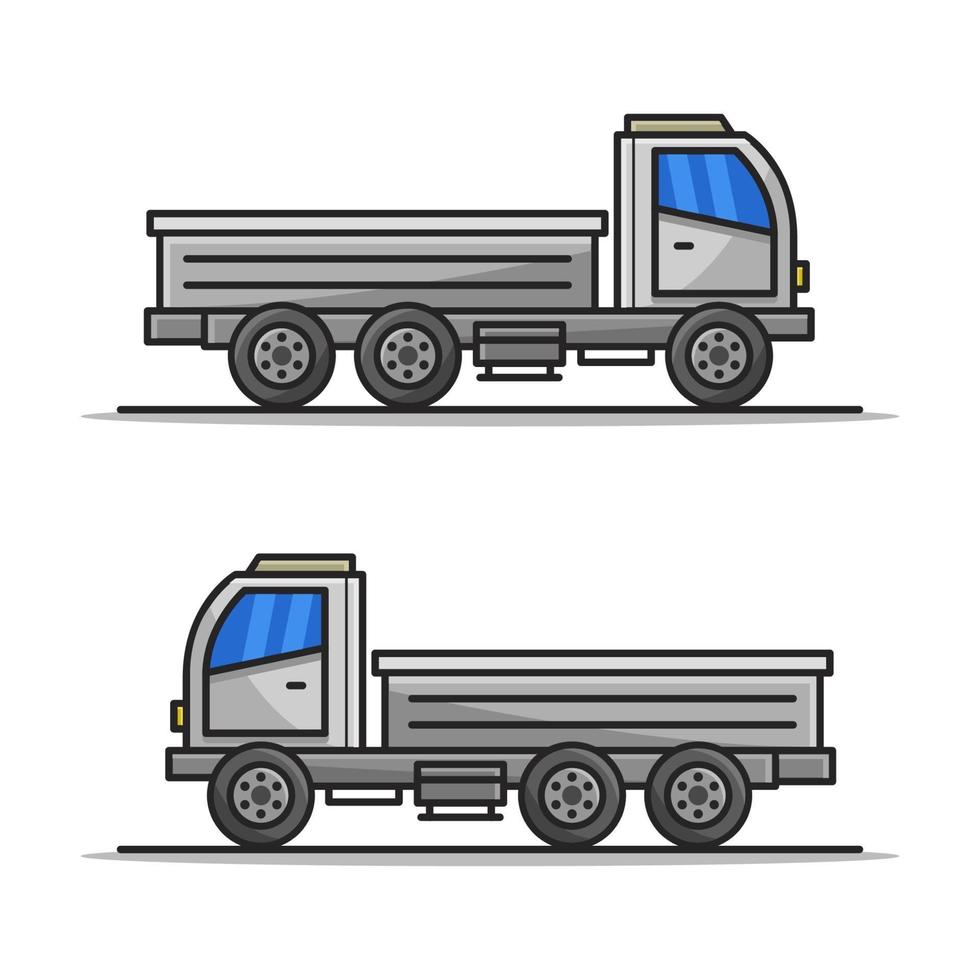 lastbil illustrerad på vit bakgrund vektor