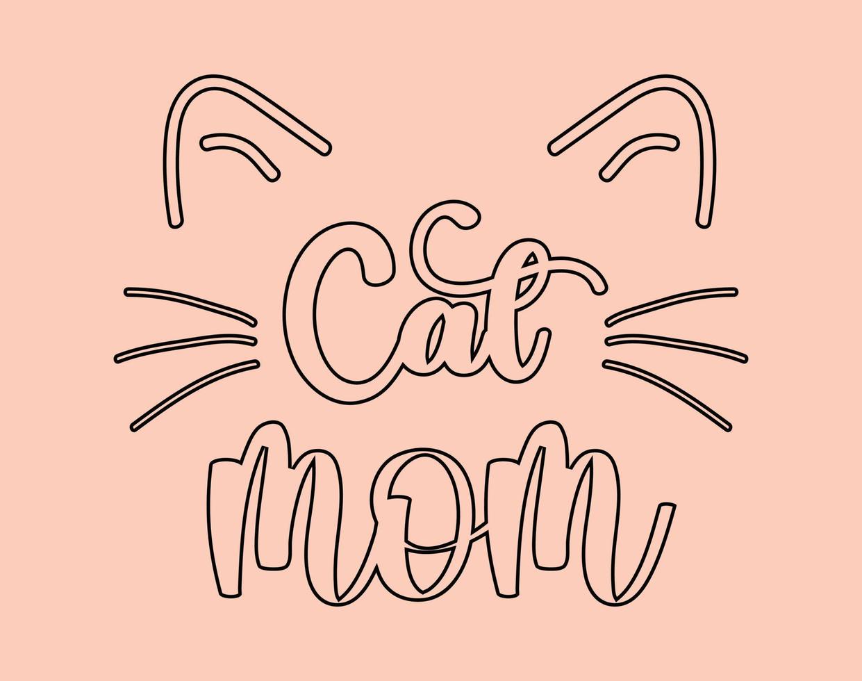 Katze Mutter, Typografie T-Shirt Vektor Kunst zum Mutter Tag, Mutter, Mutter, SVG, Typografie t Hemd Design