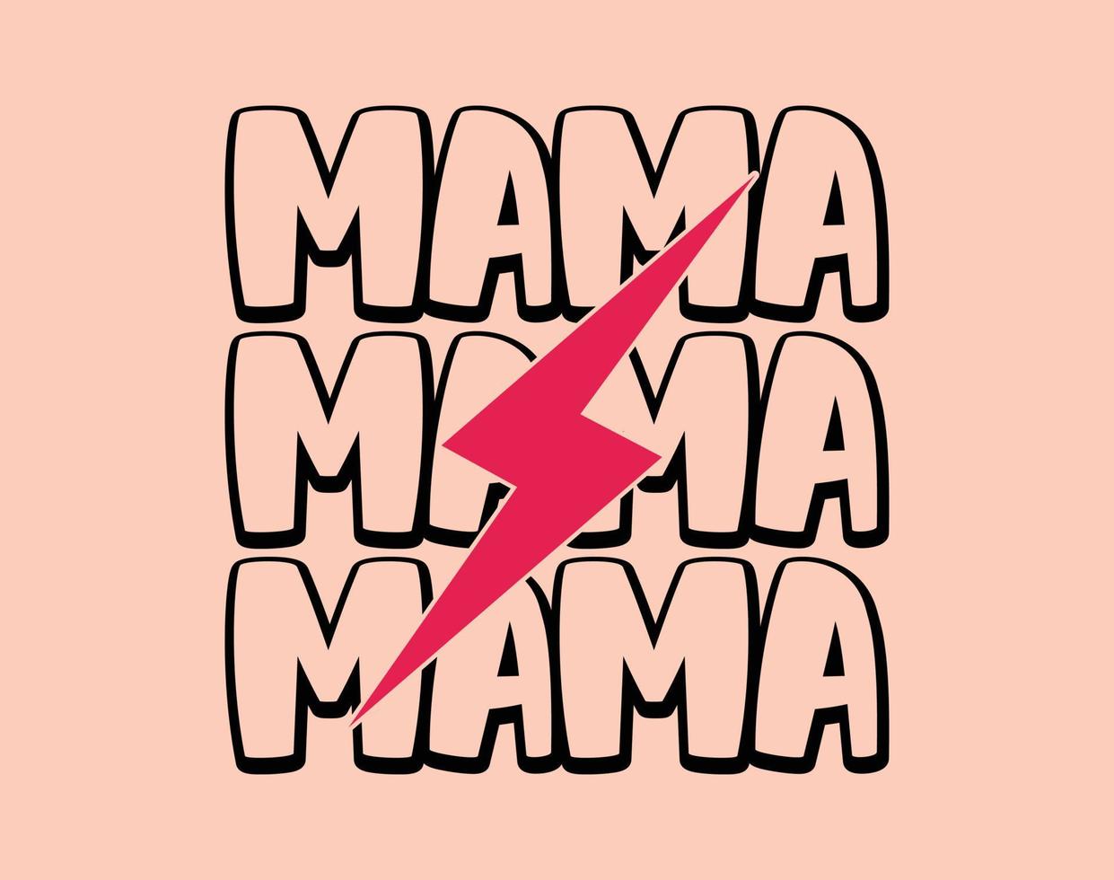 mamma t-shirt och kläder design. mamma svg skära fil, mors dag ritad för hand text fras, isolerat typografi, trendig illustration för grafik på posters och kort. vektor