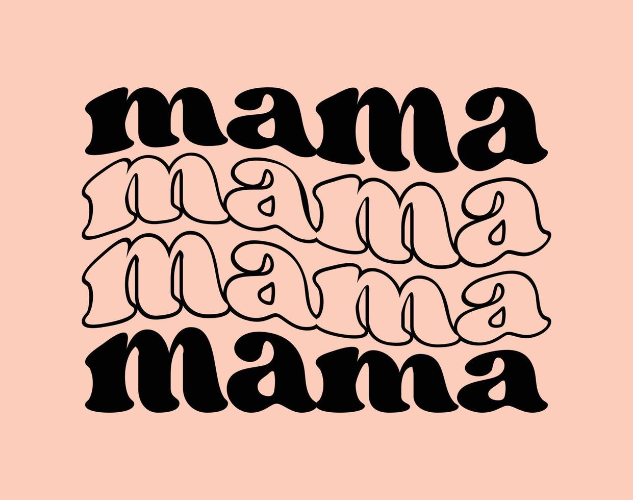 mamma t-shirt och kläder design. mamma svg skära fil, mors dag ritad för hand text fras, isolerat typografi, trendig illustration för grafik på posters och kort. vektor