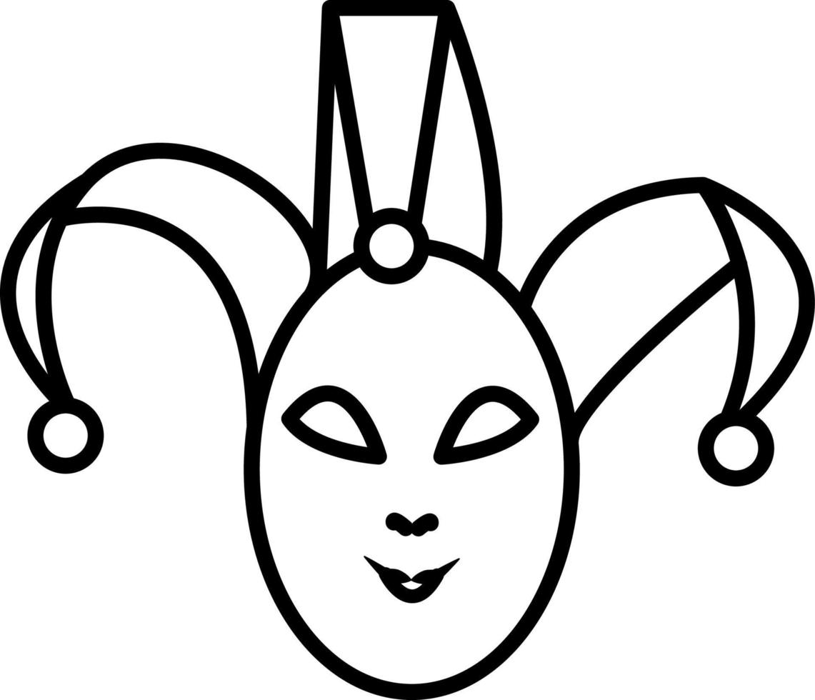 clown mask, komedi. illustration vektor ikon på vit bakgrund