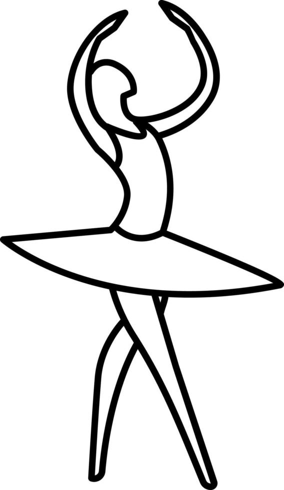 Ballett, Frau. Illustration Vektor Symbol auf Weiß Hintergrund