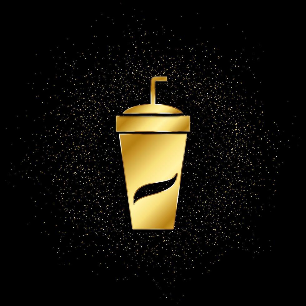 Limonade Gold Symbol. Vektor Illustration von golden Partikel Hintergrund. Gold Symbol