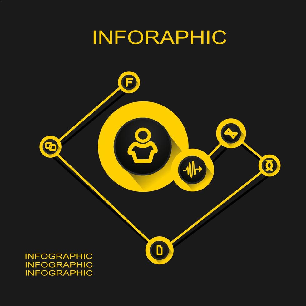 infographic med ikon mall för företag vektor