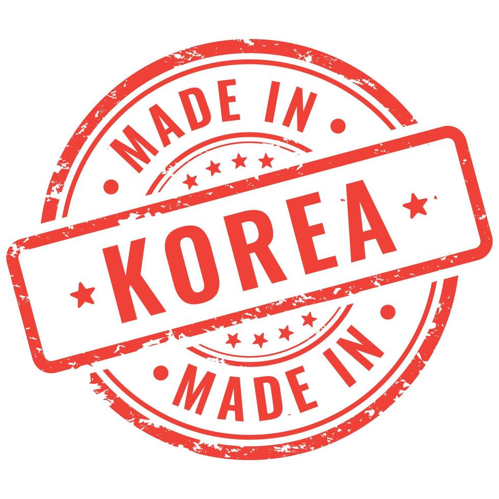 gemacht im Korea Briefmarke vektor