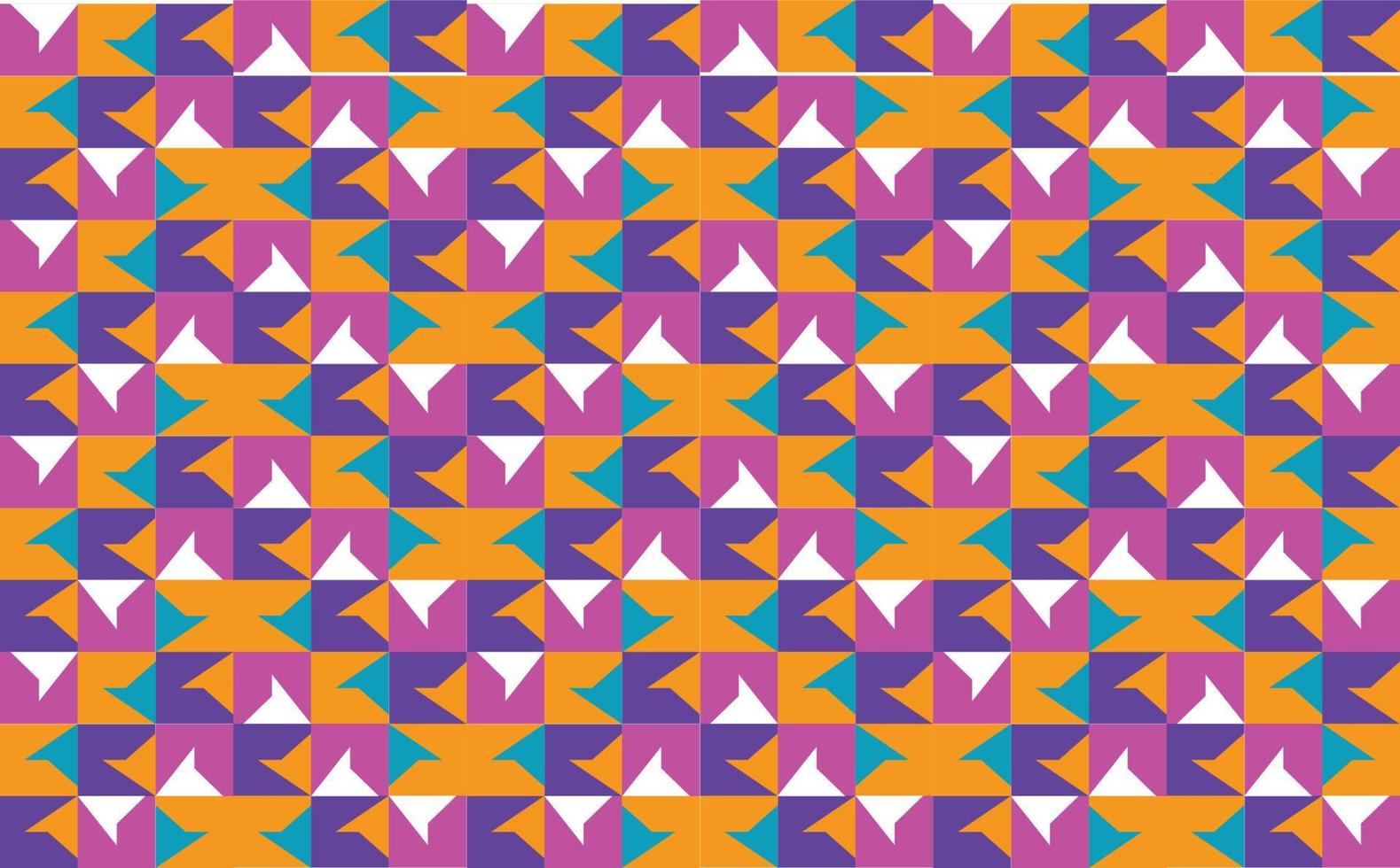 lila, Rosa, orange, und Grün abstrakt Platz Muster mit Dreiecke. bunt abstrakt Hintergrund. vektor